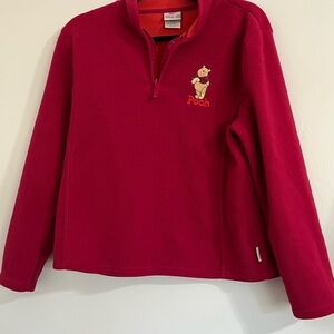 Disney Red Pooh Bear Fleece Pullover